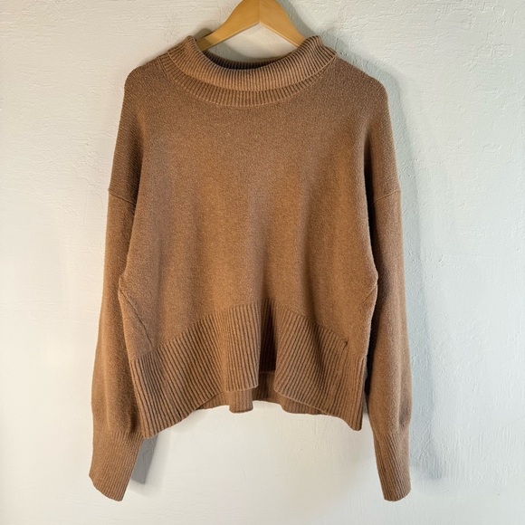 A New Day Camel Mockneck Sweater Size Large - Picture 2 of 8